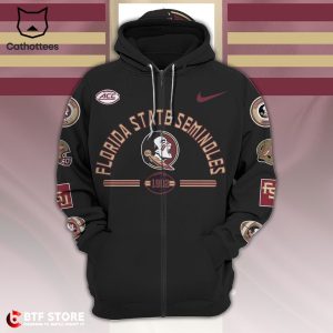 Florida State Seminoles 1902 Nike Logo Black Design 3D Hoodie