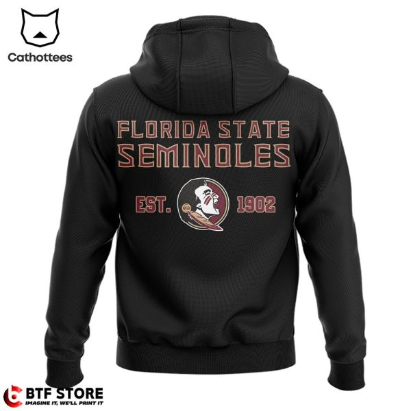 Florida State Seminoles EST 1902 Black Design 3D Hoodie