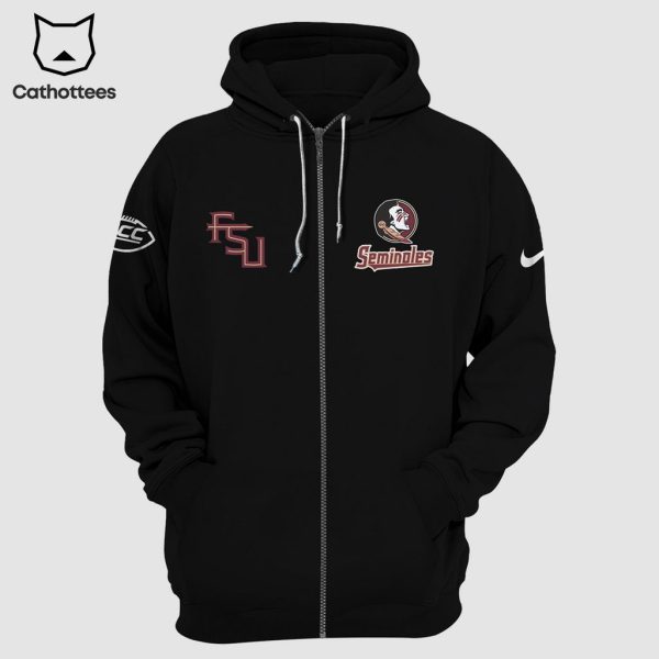 Florida State Seminoles Nike Logo Black Design 3D Hoodie