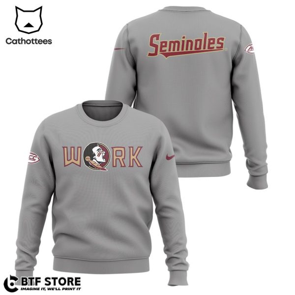 Florida State Seminoles Nike Logo Gray Design 3D T-Shirt