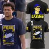 Free Harbaugh Michigan Wolverines Football NCAA Portrait Design 3D T-Shirt