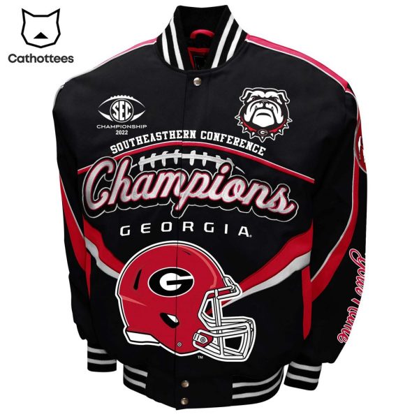 Georgia Bulldogs Football Champion 2022 Go Drawgs Mascot Design Baseball Jacket