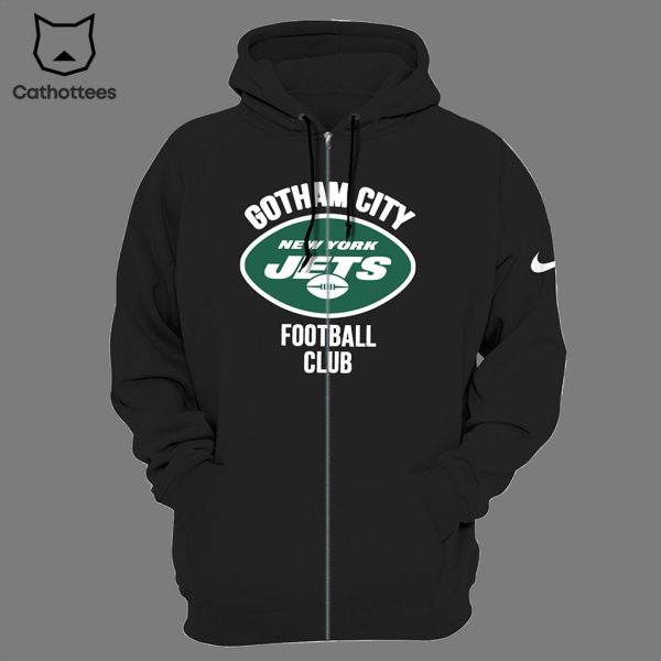 Gotham City New York Jets Football Club Black Nike Logo Design 3D Hoodie