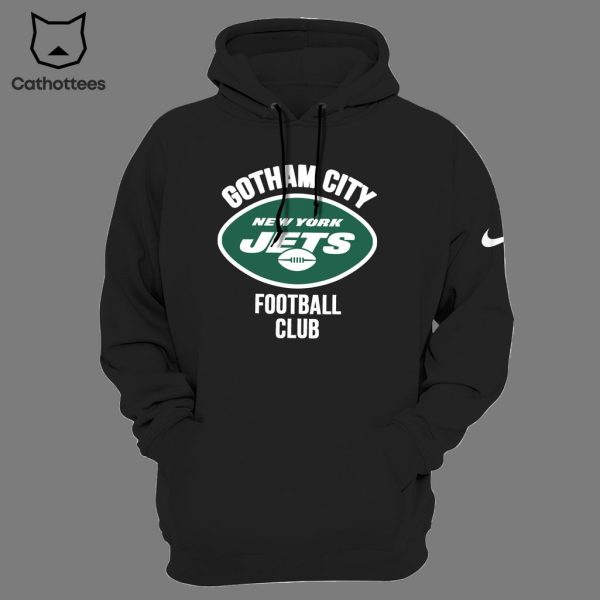 Gotham City New York Jets Football Club Black Nike Logo Design 3D Hoodie