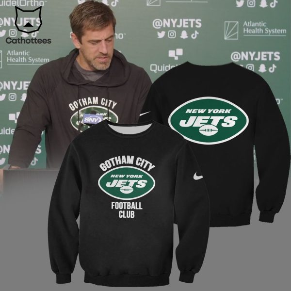 Gotham City New York Jets Football Club Black Nike Logo Design 3D Hoodie