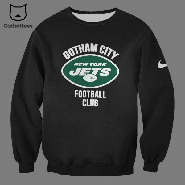 Gotham City New York Jets Football Club Black Nike Logo Design 3D Hoodie