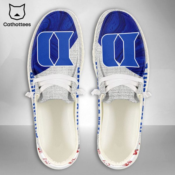 HOT NCAA Duke Blue Devils Custom Name Hey Dude Shoes