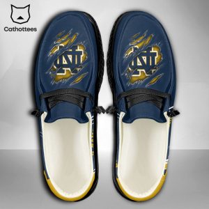 HOT NCAA Notre Dame Fighting Irish Custom Name Hey Dude Shoes