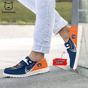 HOT TREND NCAA Auburn Tigers Custom Name Hey Dude Shoes