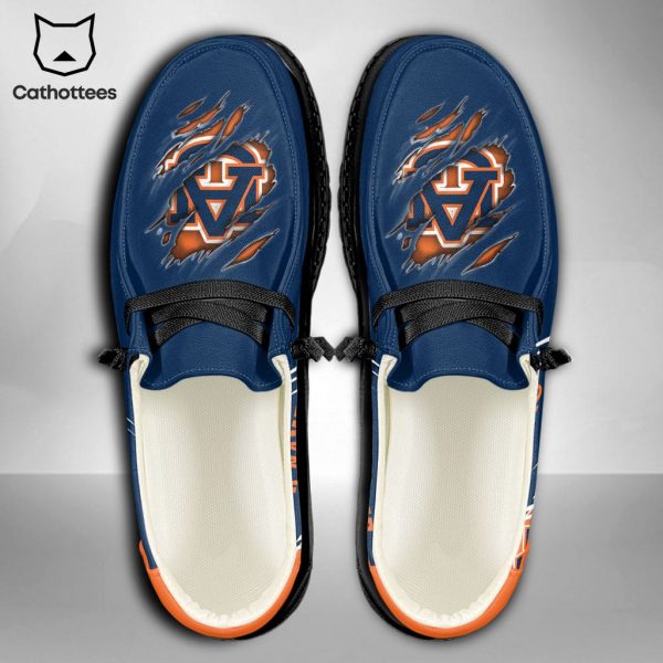 HOT TREND NCAA Auburn Tigers Custom Name Hey Dude Shoes