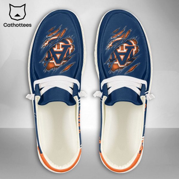 HOT TREND NCAA Auburn Tigers Custom Name Hey Dude Shoes