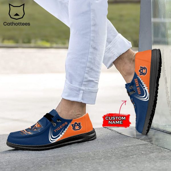 HOT TREND NCAA Auburn Tigers Custom Name Hey Dude Shoes