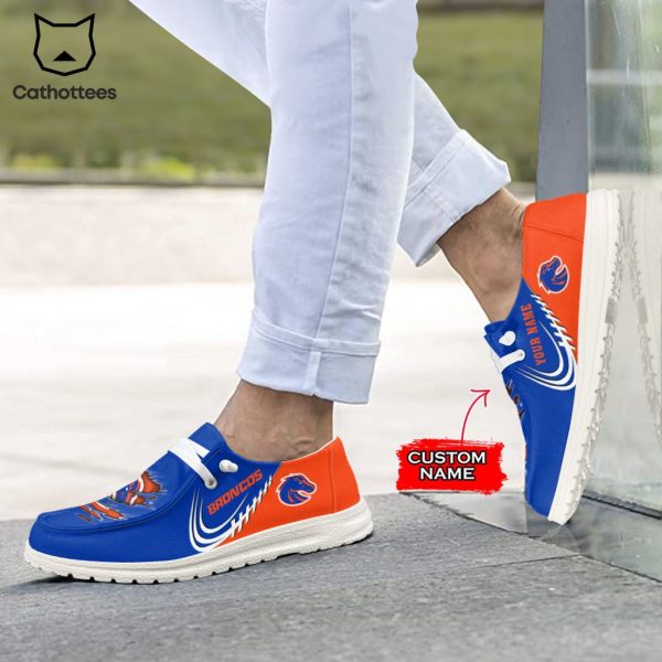 HOT TREND NCAA Boise State Broncos Custom Name Hey Dude Shoes