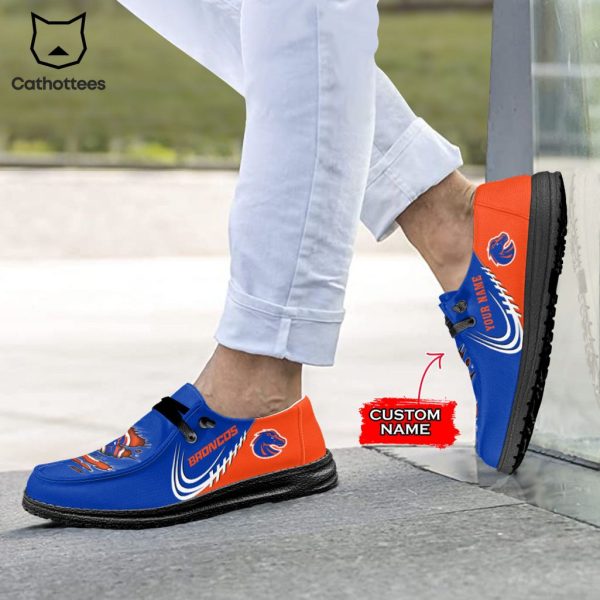 HOT TREND NCAA Boise State Broncos Custom Name Hey Dude Shoes