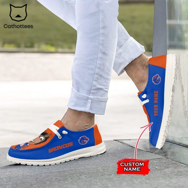 HOT TREND NCAA Boise State Broncos Custom Name Hey Dude Shoes