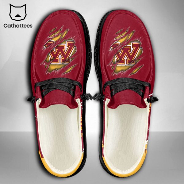 HOT TREND NCAA Minnesota Golden Gophers Custom Name Hey Dude Shoes