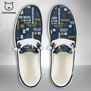 HOT TREND NCAA Notre Dame Fighting Irish Custom Name Hey Dude Shoes Luxury Brand