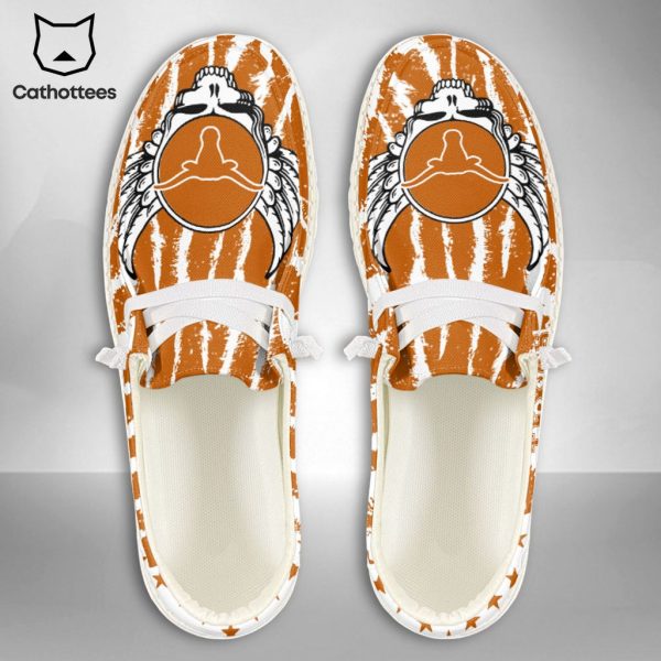 HOT TREND NCAA Texas Longhorns Custom Name Hey Dude Shoes