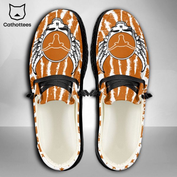 HOT TREND NCAA Texas Longhorns Custom Name Hey Dude Shoes