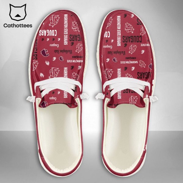 HOT TREND NCAA Washington State Cougars Custom Name Hey Dude Shoes