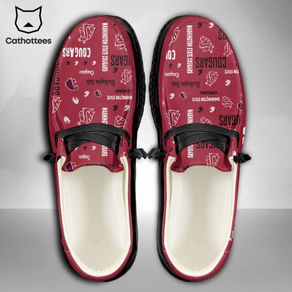 HOT TREND NCAA Washington State Cougars Custom Name Hey Dude Shoes