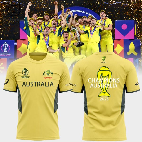 ICC  Men’s Cricket Team 2023 World Cup Champion Mascot Yellow Design 3D T-Shirt