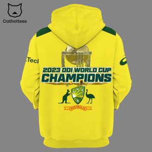 ICC  Men’s Cricket Team World Cup 2023 Australian Mascot Yellow Design 3D Hoodie