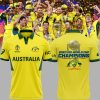 Men’s Cricket Team Champions ICC World Cup 2023 Australian Yellow Mascot Design 3D Polo Shirt