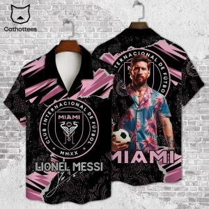 International De Futbol Lionel Messi Miami Portrait Design Hawaiian Shirt
