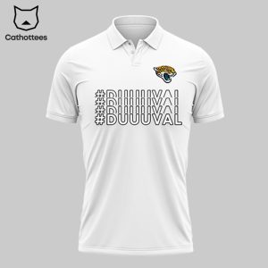 Jacksonville Jaguars Veterans Day Football Duuuval Nike Logo White Design 3D Polo Shirt