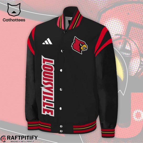 Jeff Brohm Louisville Cardinals Football Adidas Logo Black Design Baseball Jacket