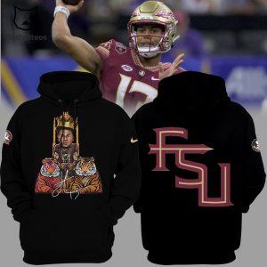 Jordan Travis Tiger King FSU Nike Logo Black Design 3D Hoodie