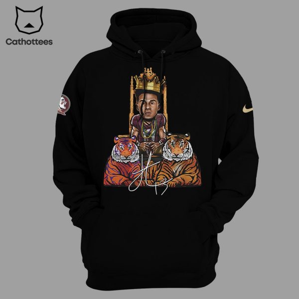 Jordan Travis Tiger King FSU Nike Logo Black Design 3D Hoodie