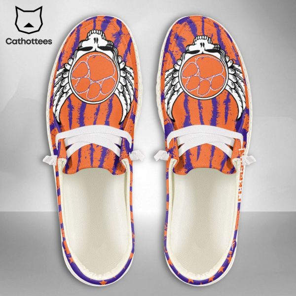 LIMITED NCAA Clemson Tigers Custom Name Hey Dude Shoes