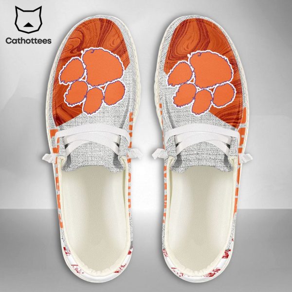 LIMITED NCAA Clemson Tigers Custom Name Hey Dude Shoes  – 4J21