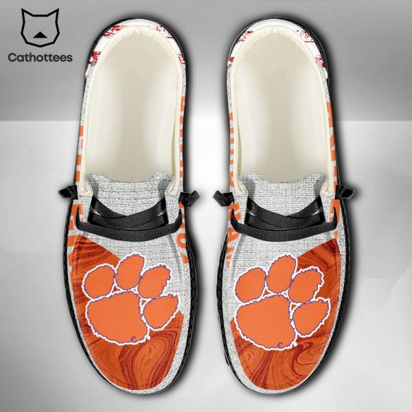 LIMITED NCAA Clemson Tigers Custom Name Hey Dude Shoes  – 4J21