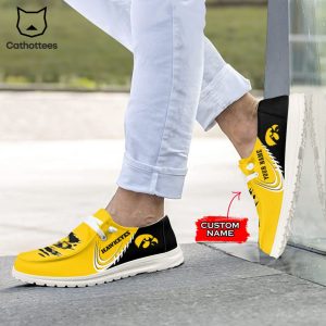 LIMITED NCAA Iowa Hawkeyes Custom Name Hey Dude Shoes