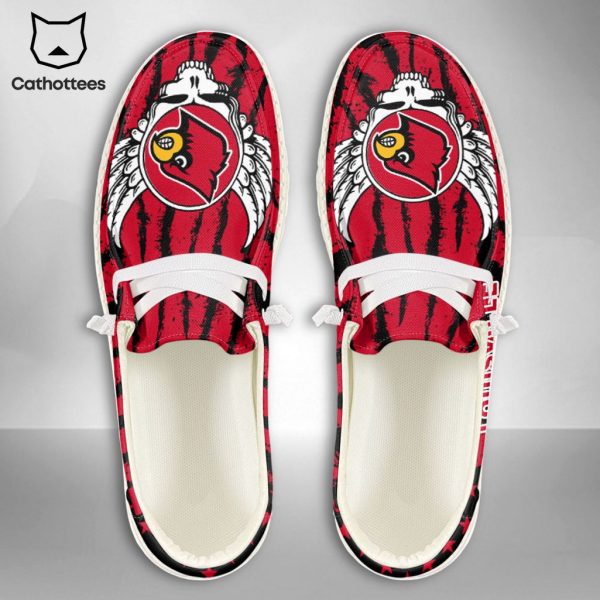 LIMITED NCAA Louisville Cardinals Custom Name Hey Dude Shoes