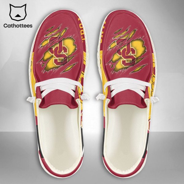 LIMITED NCAA USC Trojans Custom Name Hey Dude Shoes