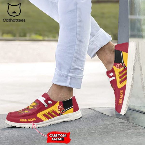 LIMITED NCAA USC Trojans Custom Name Hey Dude Shoes