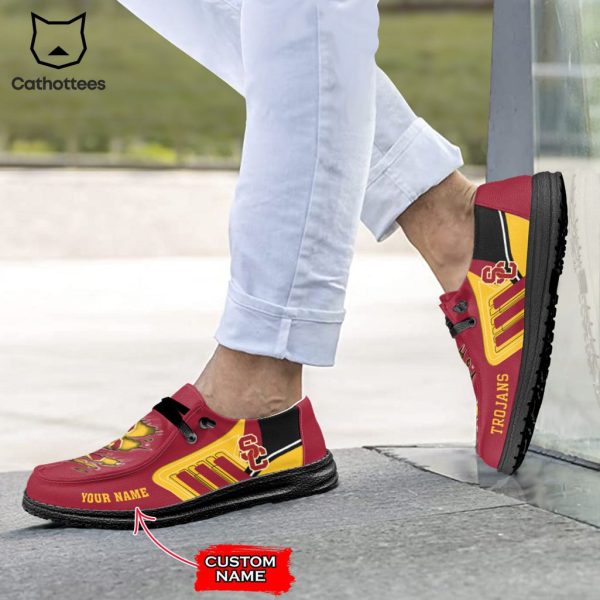 LIMITED NCAA USC Trojans Custom Name Hey Dude Shoes