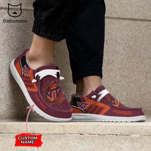 LIMITED NCAA Virginia Tech Hokies Custom Name Hey Dude Shoes