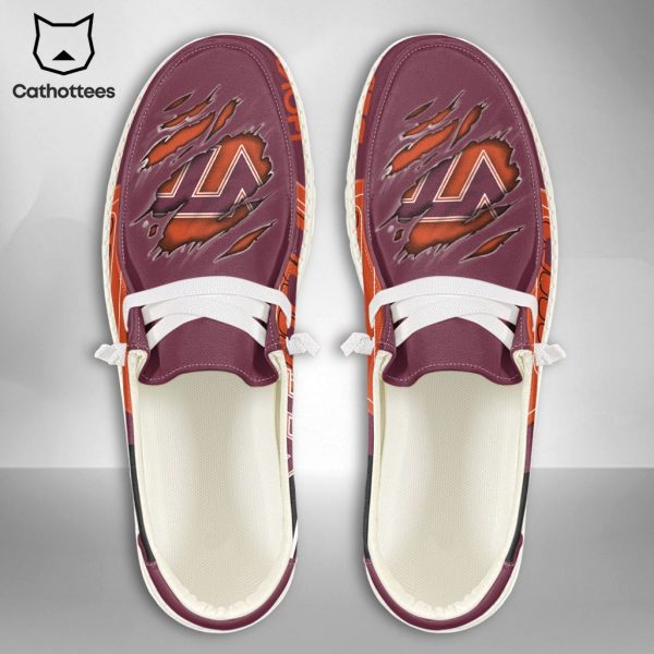 LIMITED NCAA Virginia Tech Hokies Custom Name Hey Dude Shoes