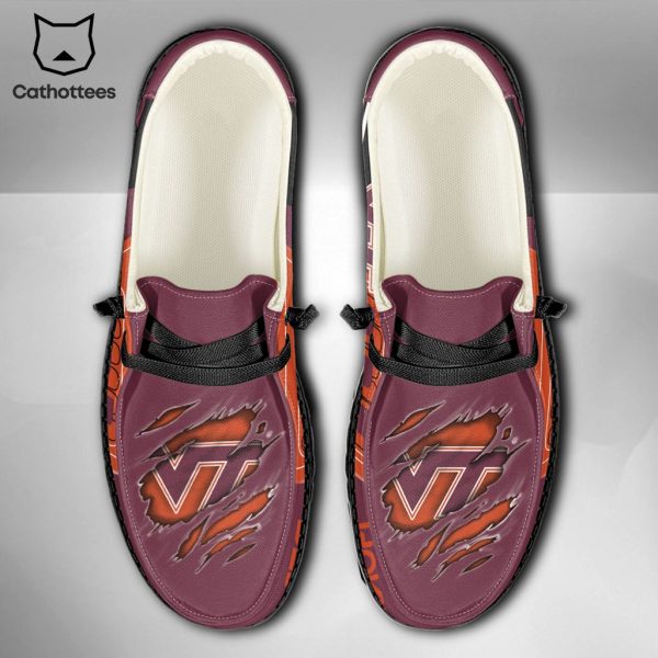 LIMITED NCAA Virginia Tech Hokies Custom Name Hey Dude Shoes