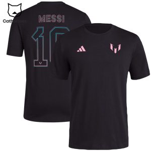 Lionel Messi Adidas Logo Black Design 3D T-Shirt