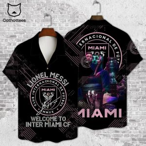 Lionel Messi Club International De Futbol Welcome To Inter Miami CF Black Design Hawaiian Shirt