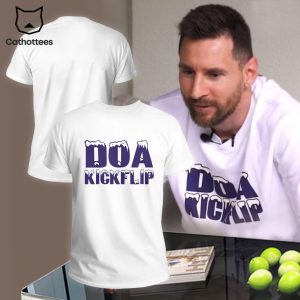 Lionel Messi DOA Kickflip White Design 3D T-Shirt