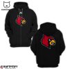 Louisville Cardinals Football Black Adidas Logo Design 3D Hoodie