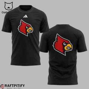 Louisville Cardinals Football Apprel Black Mascot Design 3D Hoodie