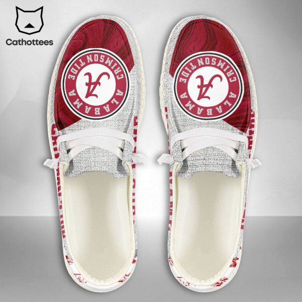 LUXURY NCAA Alabama Crimson Tide Custom Name Hey Dude Shoes